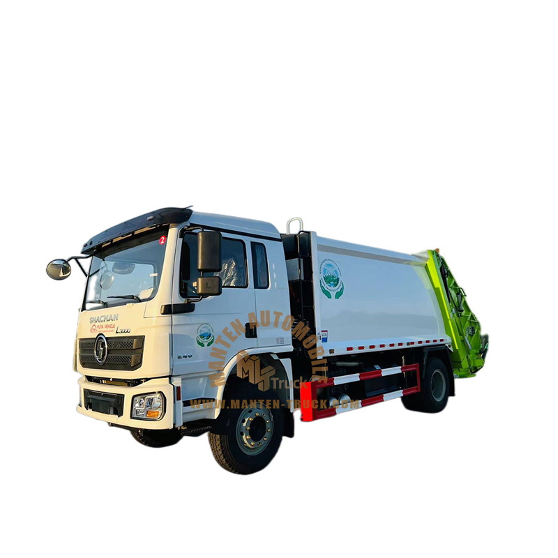 Camión de basura de compactación hidráulica Shacman 14cbm