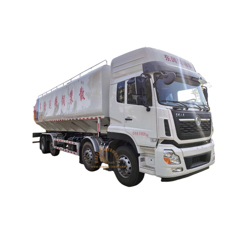 Camión de alimentación a granel Dongfeng 8x4 de 38cbm