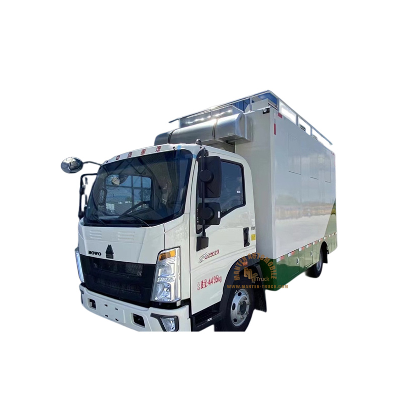 Camión de comida móvil Sinotruk HOWO Diesel 4x2