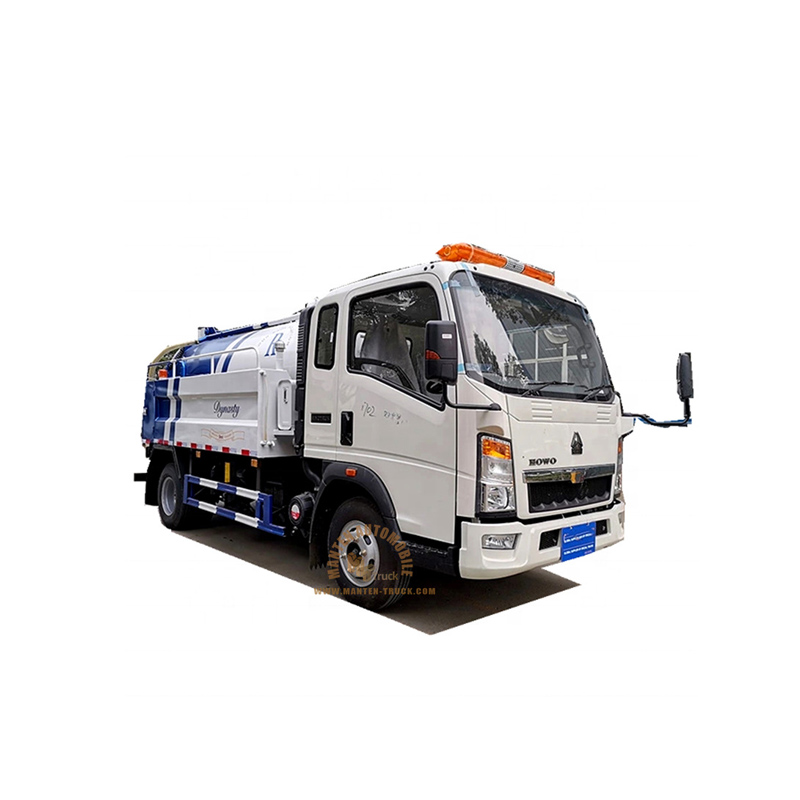 Camión de limpieza de combinación de 6000 litros de alta presión Howo