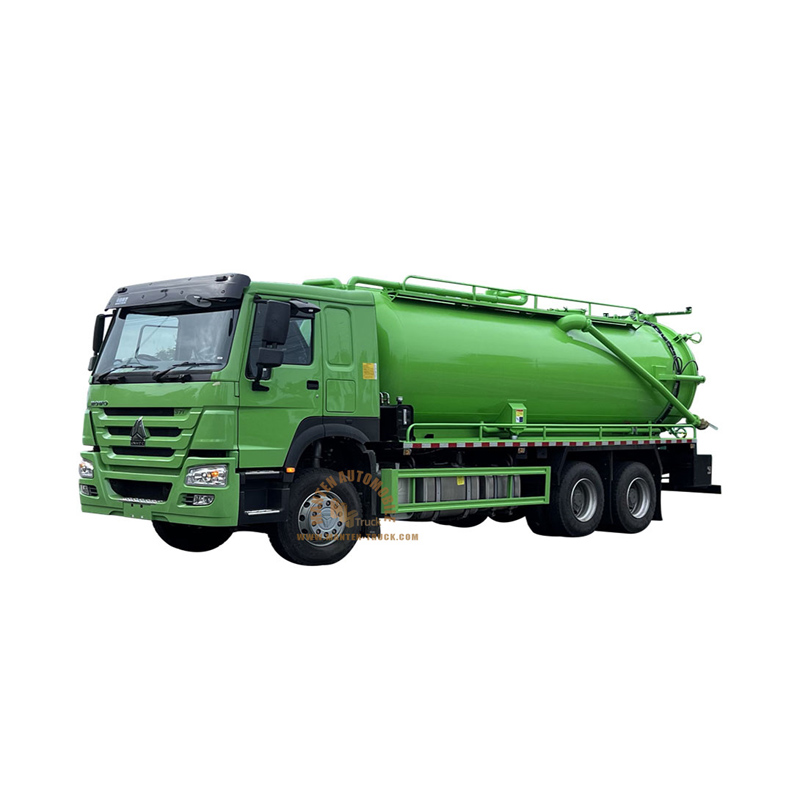 Camión de succión y limpieza de aguas residuales Sinotruk Howo 20 toneladas