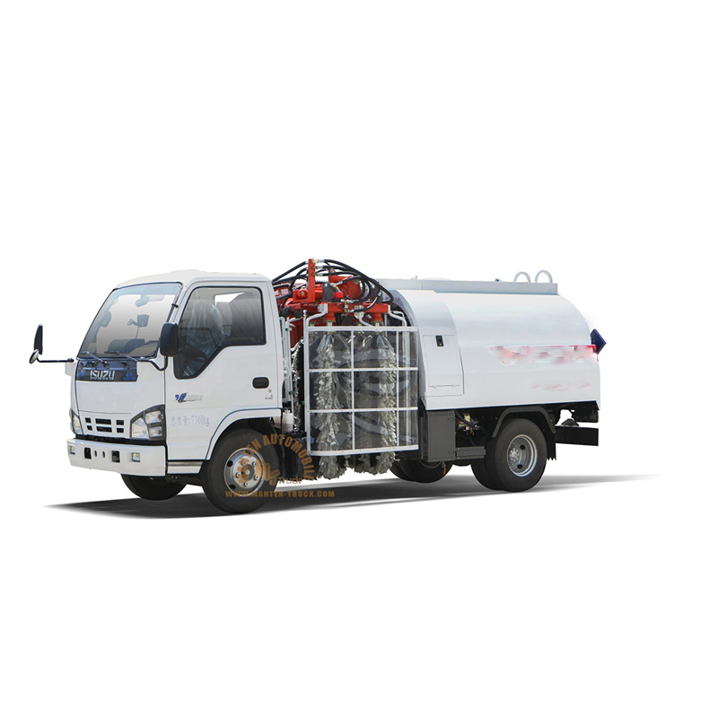 Camión de limpieza de barandilla Isuzu 4x2 6 toneladas