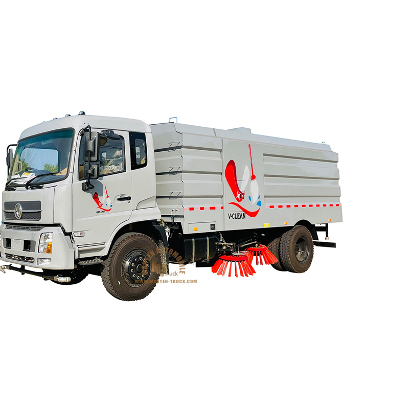 Camión de barrido de carretera Dongfeng 15 toneladas