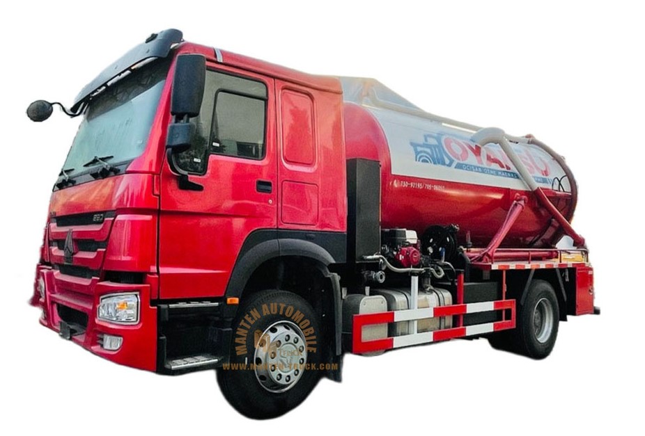 Camión de succión de aguas residuales Sinotruk Howo 15 toneladas